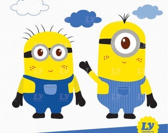 Minions Clipart, Minions, Minions Party, Minions Instant Download, Minions Illustration, Cute Minions, Birthday Minions, Minions Scrapbook
