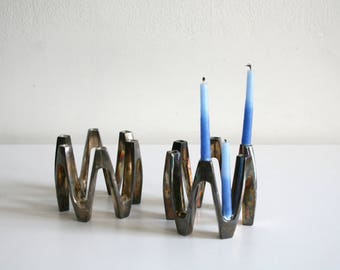 Silver Dansk Midcentury Candle Holders