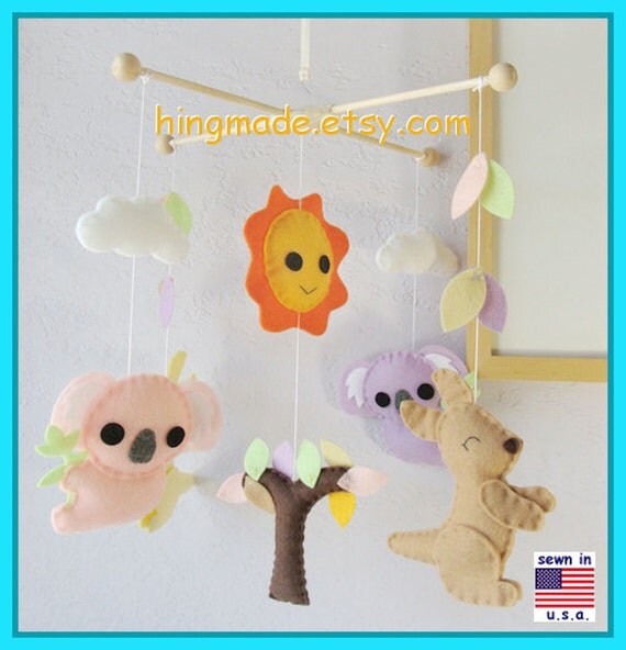 Baby Mobile Koala and Kangaroo Mobile Australian Animals