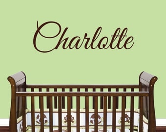 Custom Name Wall Decal - Girls Name Decals - Nursery Name Wall Decal - Home Decor - Personalized Wall Decal - Great Vibes 1036