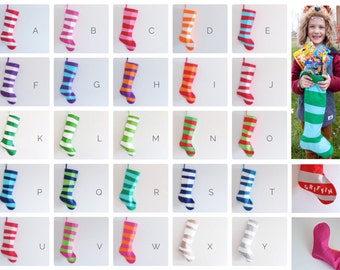Modern Stockings, Personalized Christmas Stocking Personalized Stocking, Kids Stockings Family Striped Boy Girl Holiday Decoration, Dr Seuss
