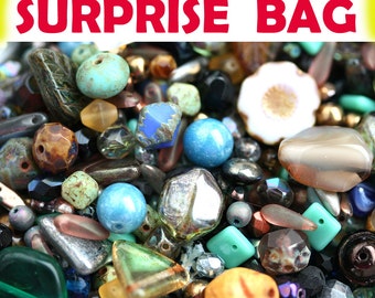 Picasso Beads MIX, Surprise Bag, 20gr Czech glass bead soup, Grab Bag, DIY Beading Supplies, Jewelry Making - 2658