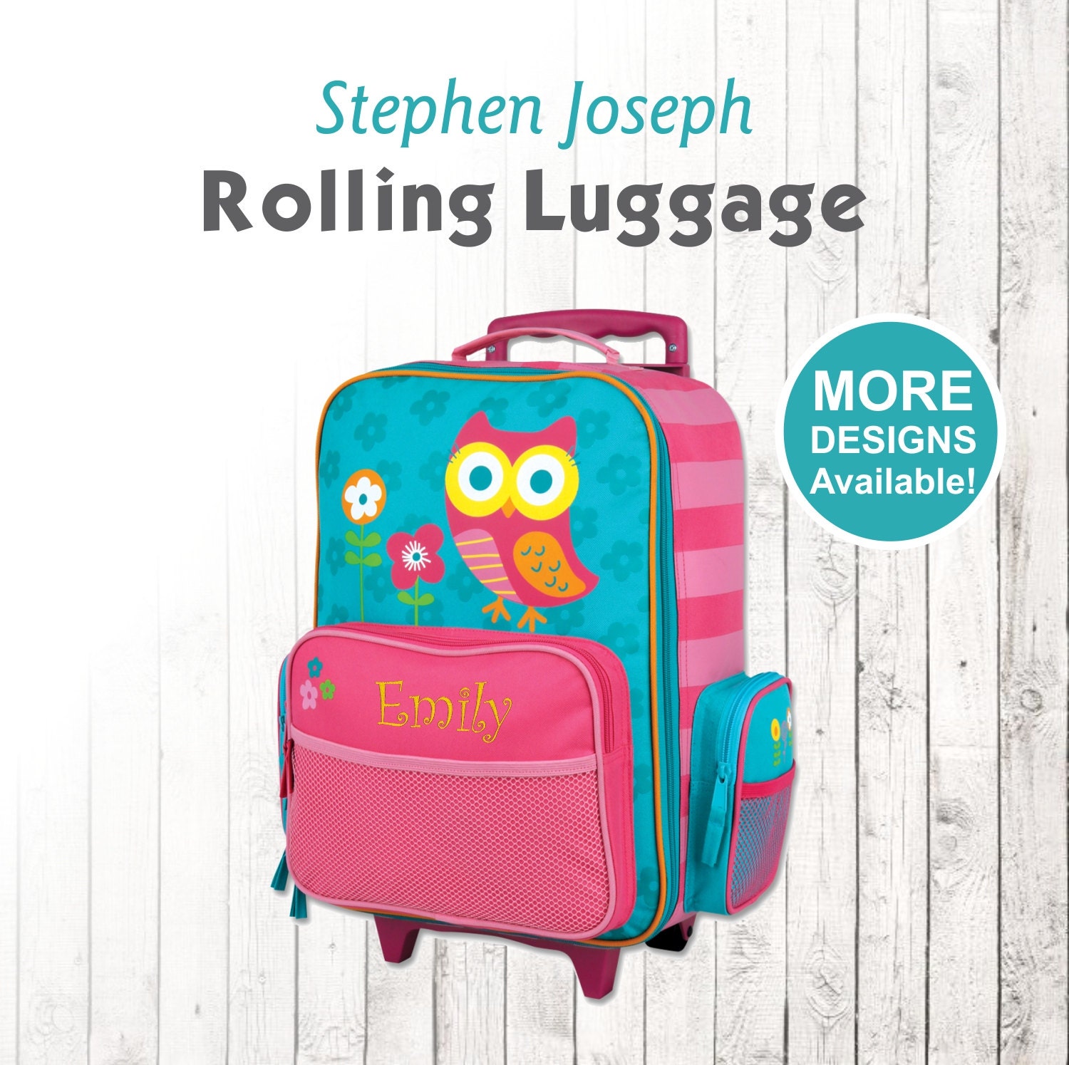 Owl Rolling Luggage Stephen Joseph Kids Luggage Personalized