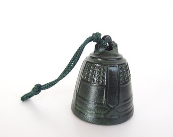 Japanese Wind Chime Bell. Vintage. Cast metal. Metal Bell. Wind Chimes. Casting. Green. Vintage Japanese.