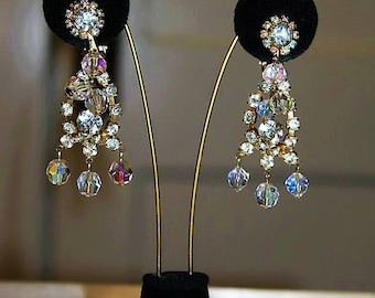 SALE! JULIANA DE Rhinestone Aurora Borealis Dazzling Designer Couture High End Earring ED17