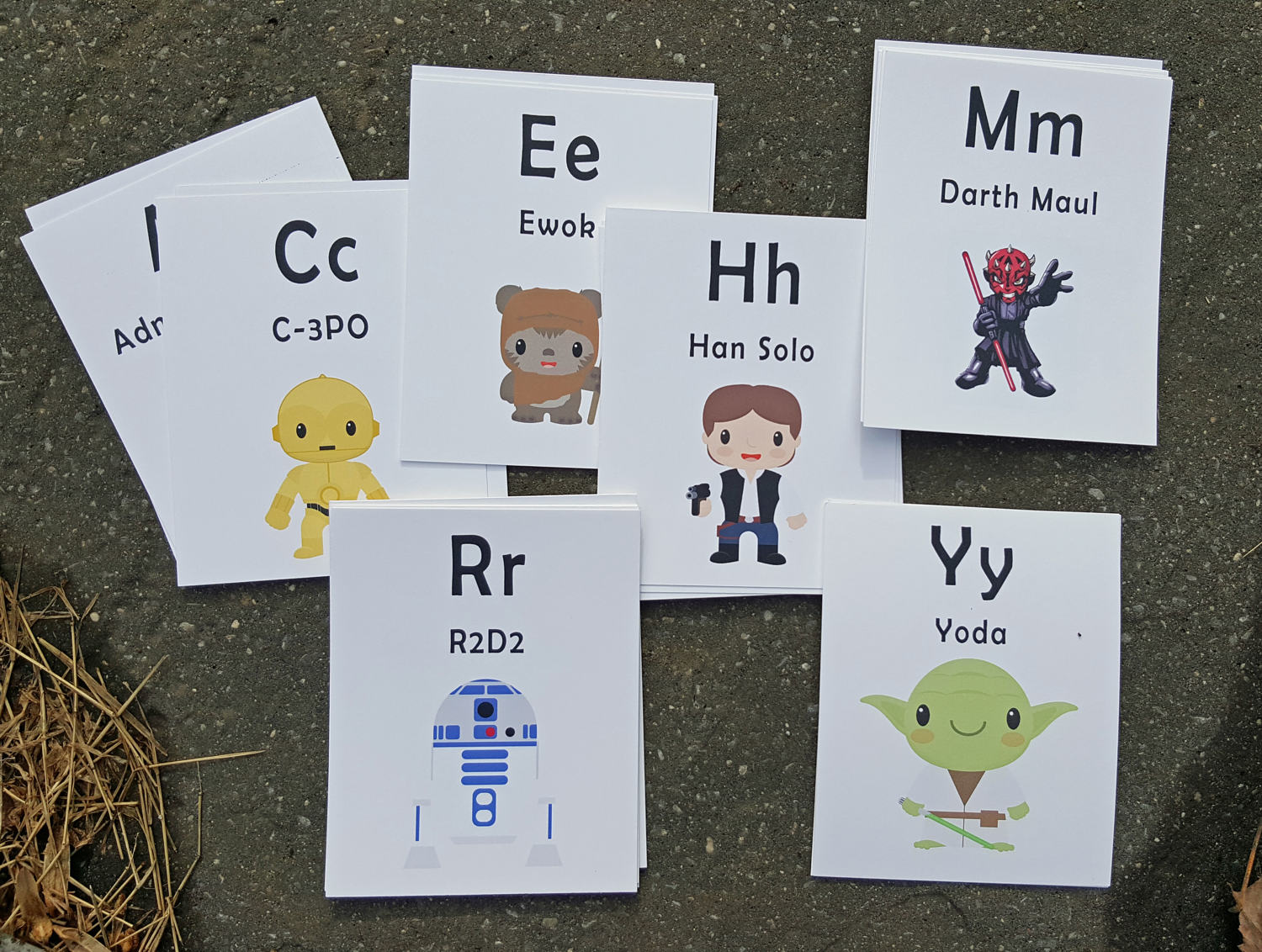 ABC Star Wars Flash Cards Star Wars Alphabet Cards