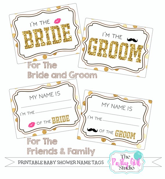 printable name tags packageeventweddingengagementparty rehearsal