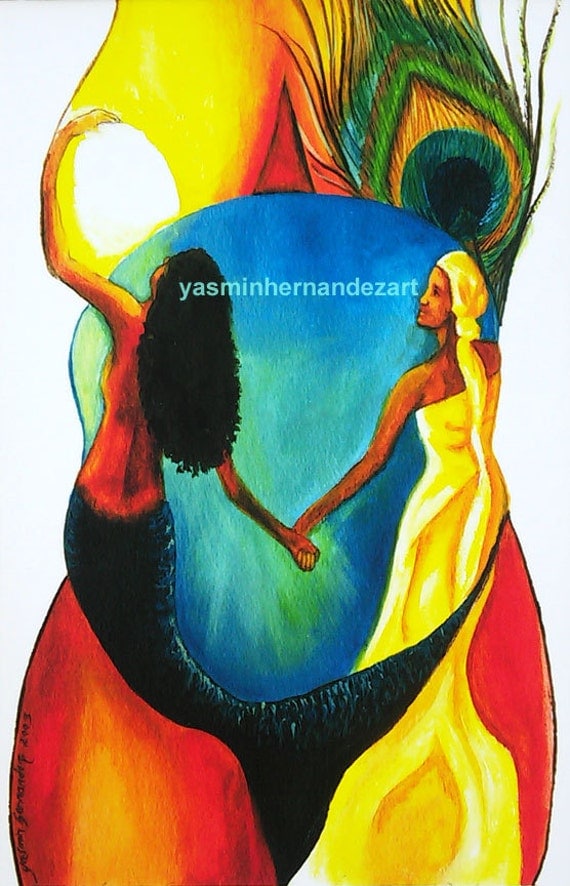 Yemaya y Ochun Art Print by Yasmin Hernandez Art