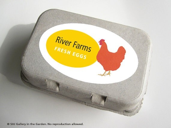 egg carton labels customized personalized egg label food