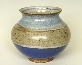 Ceramic vase, blue vase, flower vase, handmade vase, blue pottery vase, high fired