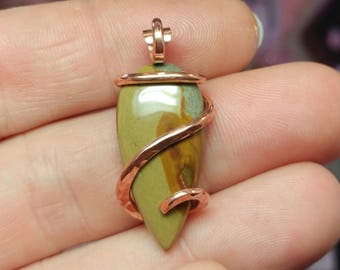 Picture Jasper Pendant | Owyhee Picture Jasper Pendant | Copper Pendant | Picture Jasper Necklace | Oregon Picture Jasper Jewelry