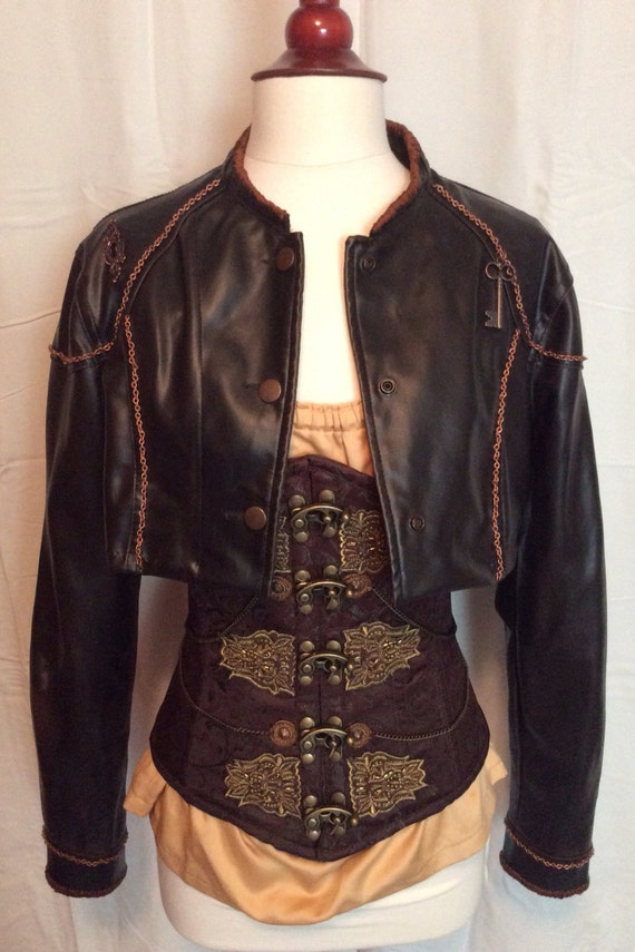 Faux leather jacket steam