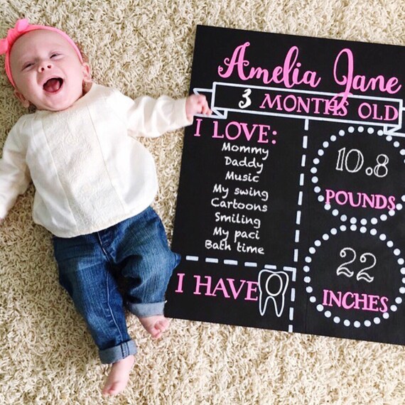 SALE Monthly Baby Chalkboard Monthly Chalkboard Monthly