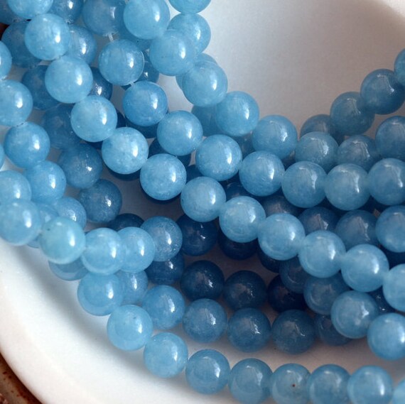 8mm Round Blue Quartz Beads Round Gemstone Beads Blue