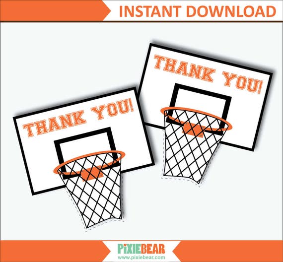 Basketball Tags Basketball Thank You Tags Basketball Favor