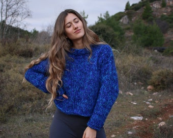 Blue sweater | Etsy