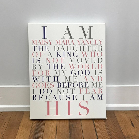 Items similar to Personalized canvas wrapped bible verse for your child ...