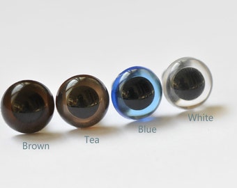12mm(7.56/16 inches) Round Transparent Amigurumi Animals Eyes/ Safety Eyes Come With Washers- 10pcs A Pack/Pick Color