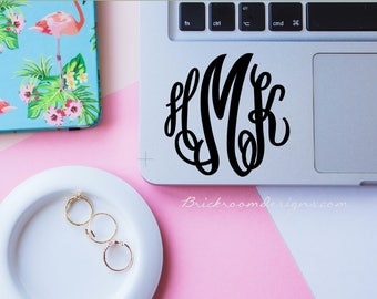 Monogram Decal Sticker - Vinyl Monogram, Corkcicle Decal, Vinyl Monogram for Yeti, Monogram Sticker, Corkcicle Monogram, Yeti Decal