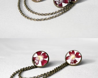 Charm jewelry gift|for|her Jewelry clip Flower pin gift Collar brooch pin Sweater clips Collar clips Sweater guard Collar tips Cardigan clip