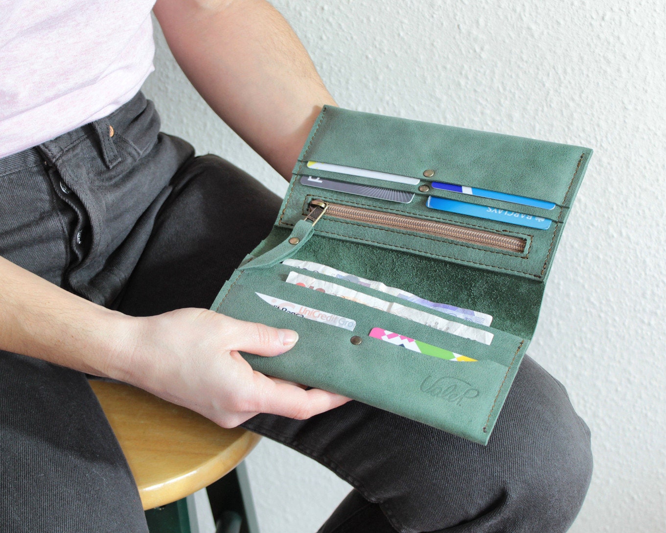 Leather Wallet Woman Leather Purse by ValePLondonLeather on Etsy