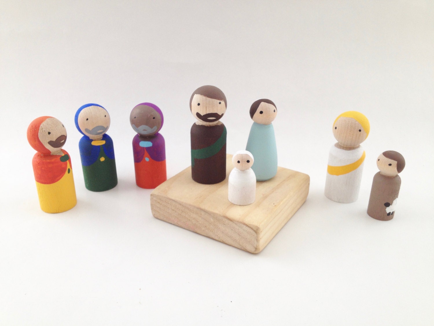 Nativity Set of 8 Kid's Nativity Toy Waldorf Style