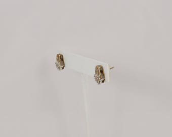 10k Yellow Gold Estate Diamond Earrings(00949)