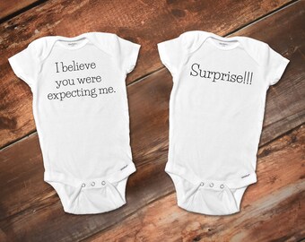 Twin Onesies® Bodysuit, Baby Girl and Boy Funny Onesies® Bodysuit, Body Suit, Baby Onesies® Bodysuit