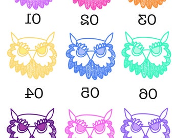 Mirrored live sale owl numbers (01-198)