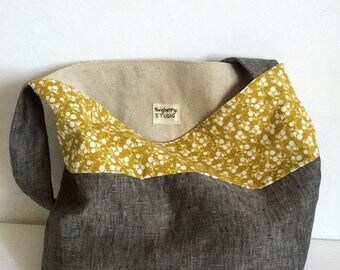 Project Bag, Knitting Project Bag, Knit Project Bags, Project Bag for Knitting, Linen Project Bag, Project Tote Bag Knitting Bag Crochet Bag
