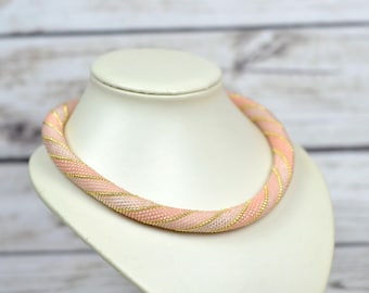Pink necklace bridesmaid jewelry wedding necklace choker beaded necklace gift for sister wedding gift ideas bridal jewelry gifts bridal gift