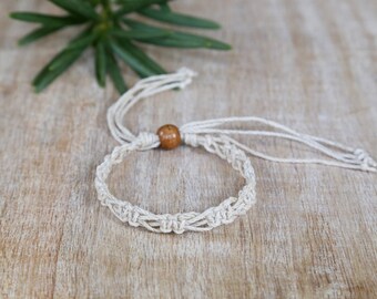 Natural Hemp Anklet, Unisex, Braided Anklet, Macrame Anklet, Surfer Anklet, Macrame Bracelet, Beach Anklets, Hemp Bracelet HA001001