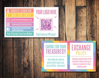LulaRoe business card, LulaRoe care card, LulaRoe QR business card, Lula Roe business card