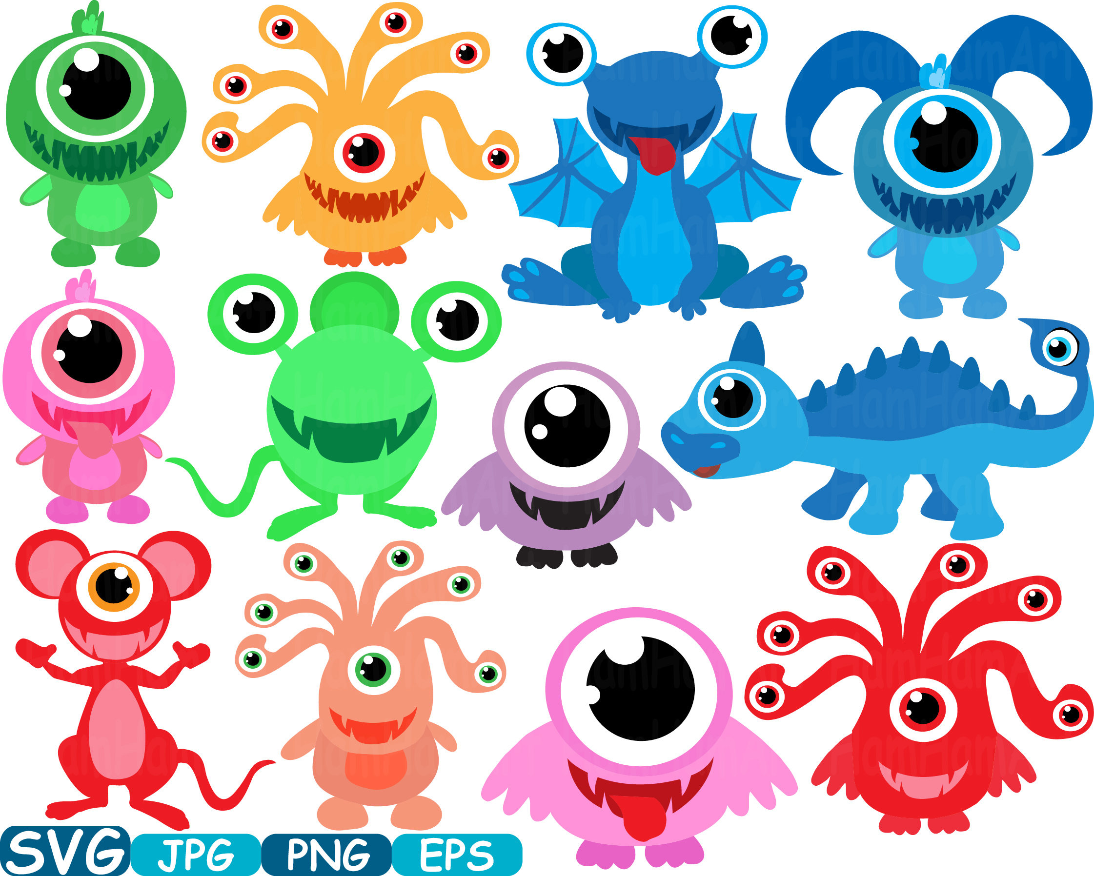 Download Cute Little Monster Elien Cutting file SVG Birthday Party