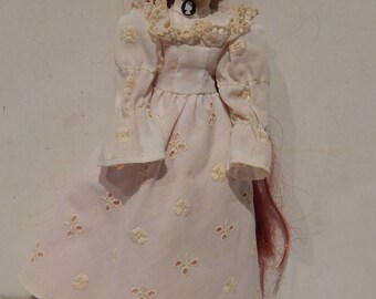 Vintage Jody Doll Country Girl by Ideal 1970s Victorian Corsette Dress
