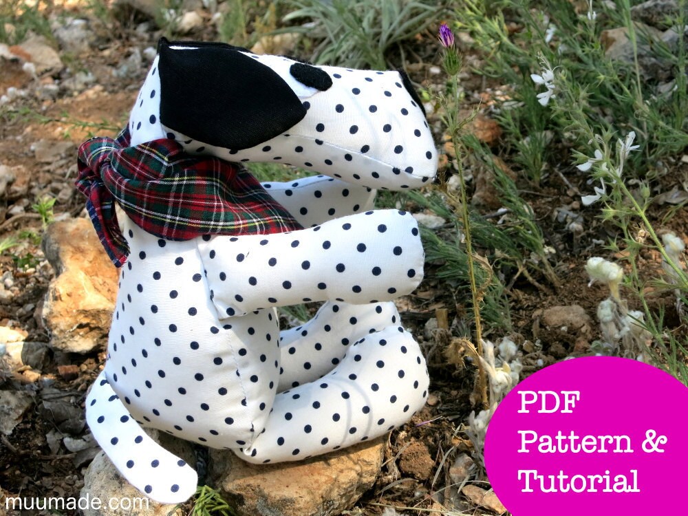Dog Sewing Pattern Stuffed Animal Pattern Puppy Dalmatian
