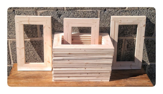 25 Wood Frames, No Hardware or Glass, Bulk Wood Frames, 5 ...