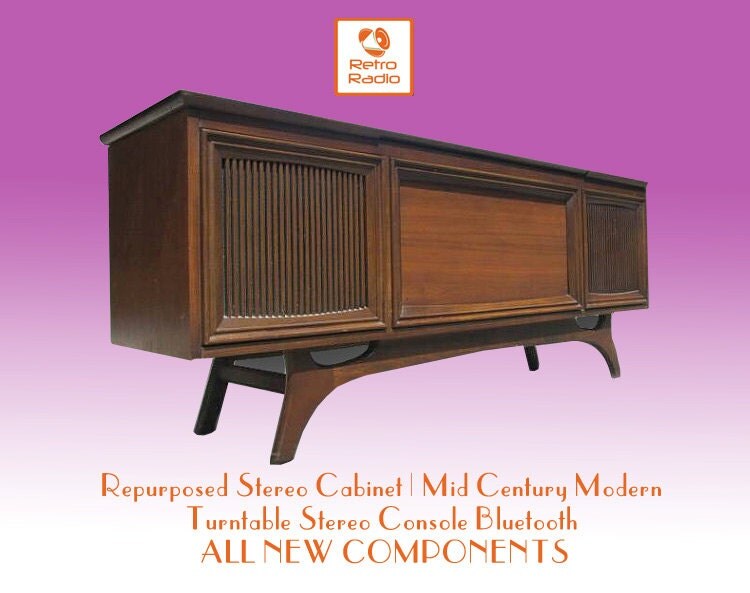 Repurposed Stereo Mid Century Modern Turntable