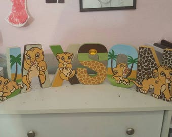 Baby lion King theme letters