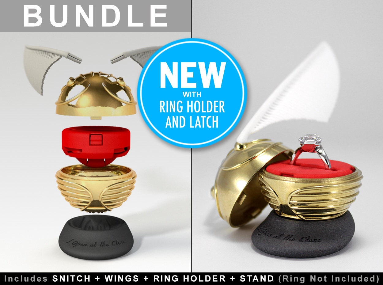 Golden Snitch Harry Potter Ring Box BUNDLE proposal