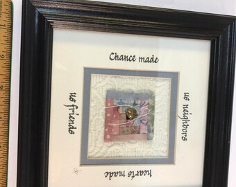 Friends and neighbors quilted wall hangong picture