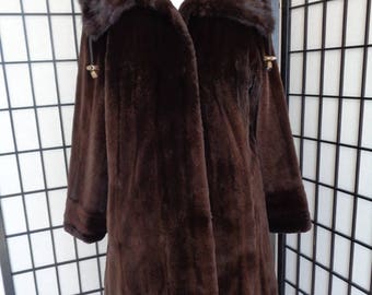 Refurbished new Canadian sheared dark ranch mink fur jacket coat for women woman size all custom made