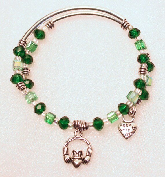Items similar to Irish Braclet Irish Claddagh Bracelet Claddagh Charm