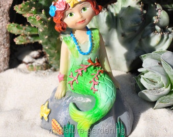 Agnes the Mermaid for Miniature Garden, Fairy Garden