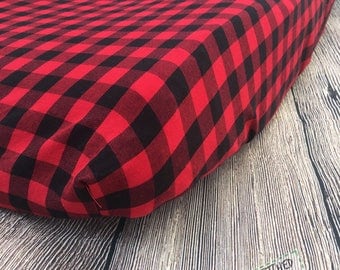 Plaid changing pad cover, changing pad cover, buffalo plaid changing pad cover, woodland changing pad cover, woodland nursery decor, lumberj