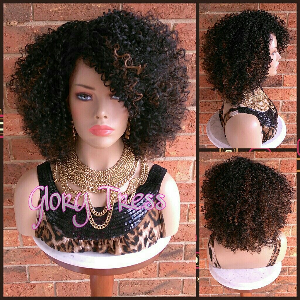 ON SALE // Kinky Curly Lace Front Wig Big Curly Afro Wig