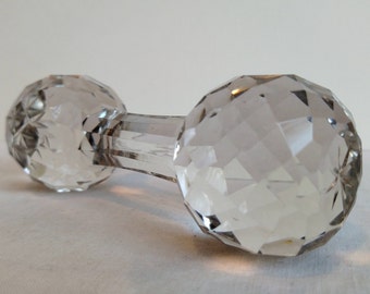 Cut Glass/Crystal Knife Rest/Spoon Rest, Barbell Knife Rest