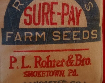 Grain sack pillow cover
