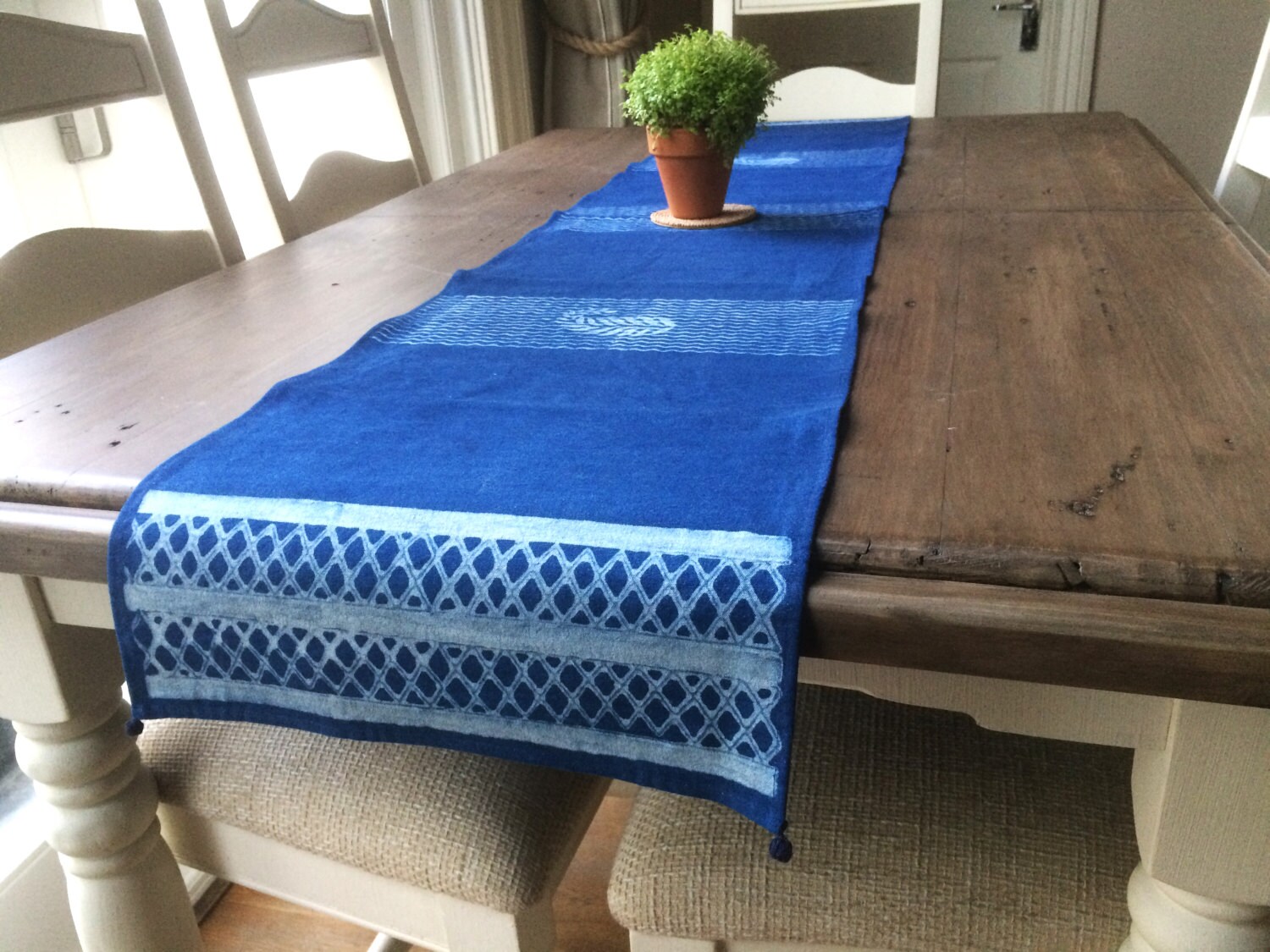 Table Runner table linen Block Print 12 x 60