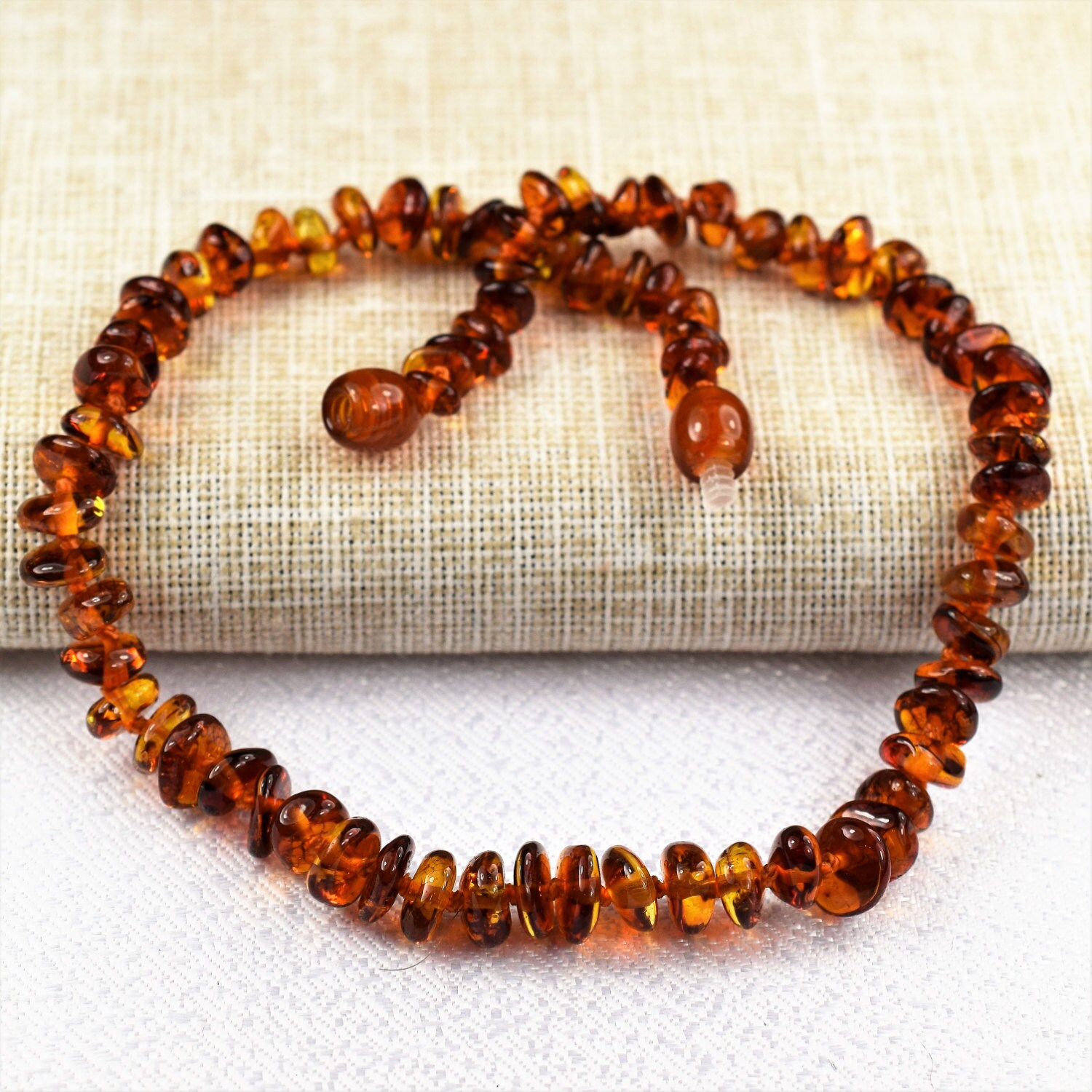Amber teething necklace. Baby amber necklace. by BalticAmberCity